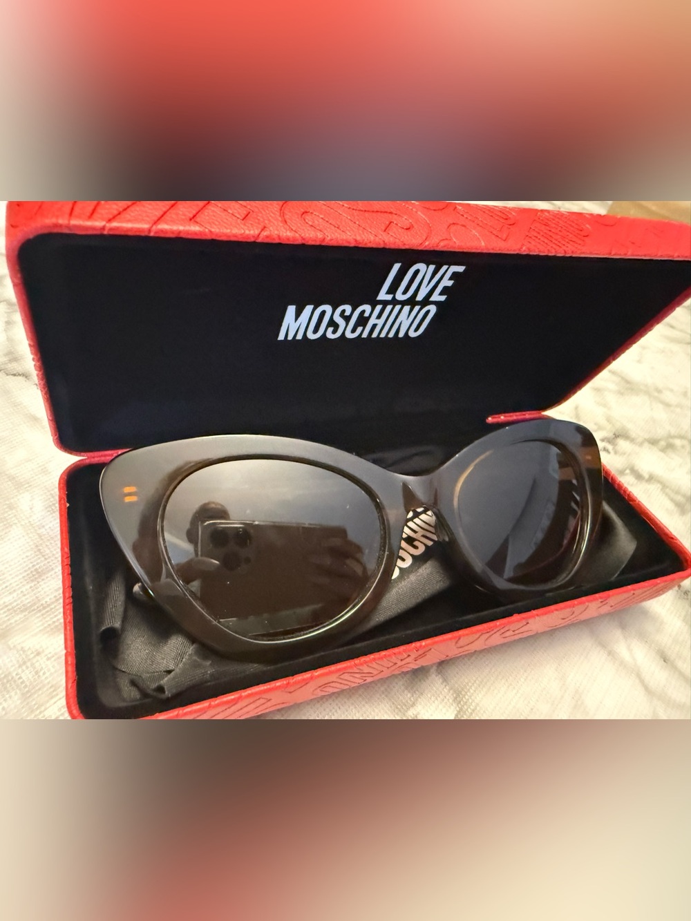 Moschino Tortoiseshell Sunglasses with Gold Logo - Picture 11 of 12